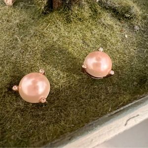 Kate Spade rise and shine stud earrings | blush/rose gold